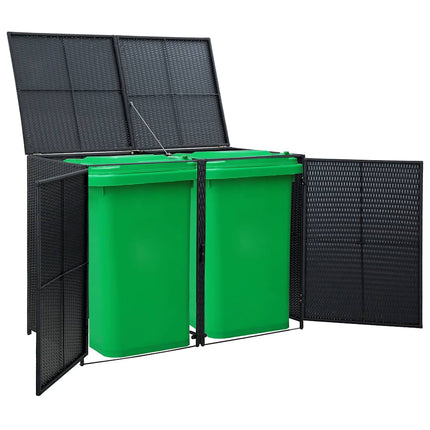 Containerberging Dubbel 148X80X111 Cm Poly Rattan