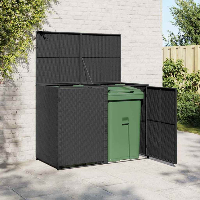Containerberging Dubbel 148X80X111 Cm Poly Rattan