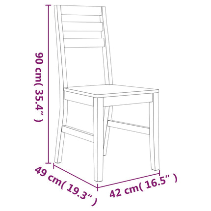 Eetkamerstoelen Massief Acaciahout