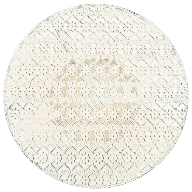 Bistrotafel Vintage Stijl Rond 40X70 Cm Metaal Wit