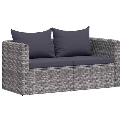 Tuinhoekbanken Poly Rattan Grijs