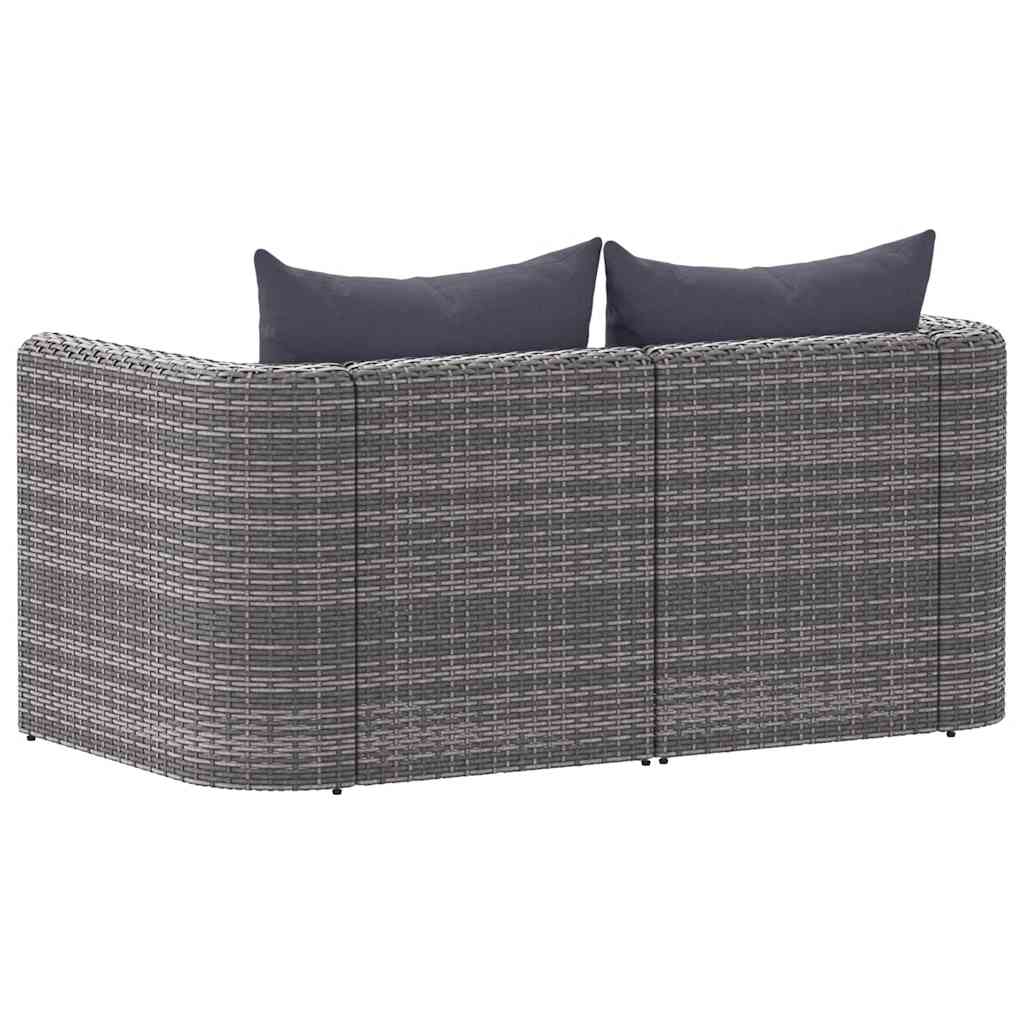 Tuinhoekbanken Poly Rattan Grijs