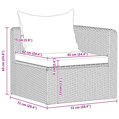 Tuinhoekbanken Poly Rattan Grijs