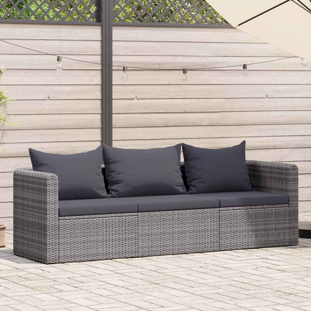 Tuinhoekbanken Poly Rattan Grijs