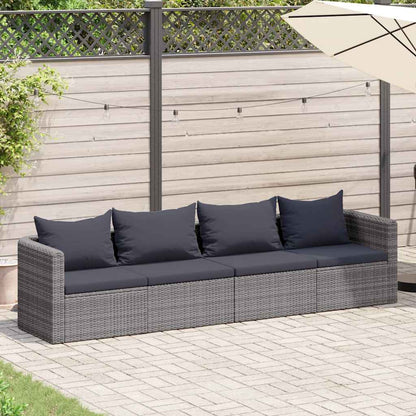 Tuinhoekbanken Poly Rattan Grijs