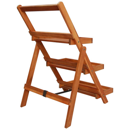 Plantenstandaard 3-Laags 50X63X80 Cm Massief Acaciahout Zwart