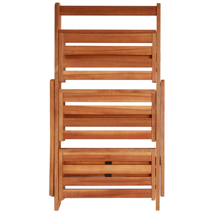 Plantenstandaard 3-Laags 50X63X80 Cm Massief Acaciahout Zwart