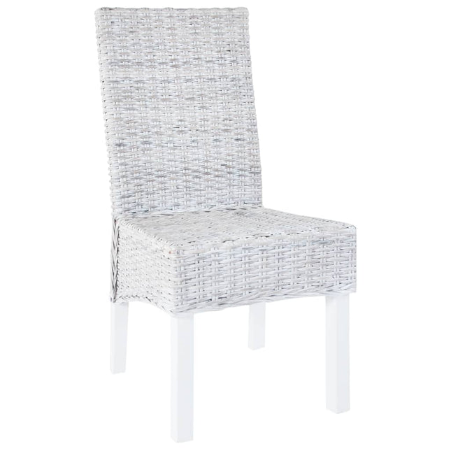 Eetkamerstoelen Kubu Rattan En Mahoniehout Lichtbruin