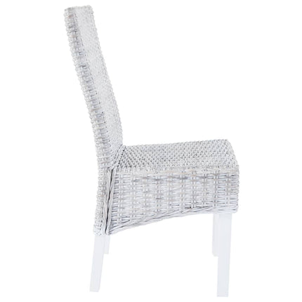 Eetkamerstoelen Kubu Rattan En Mahoniehout Lichtbruin