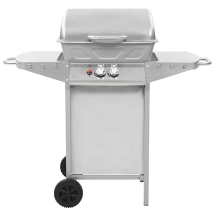 Gasbarbecue En Grill Met 2 Kookzones Roestvrij Staal Zilver