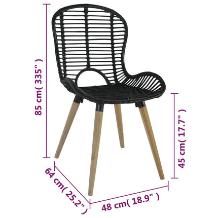 Eetkamerstoelen Natuurlijk Rattan