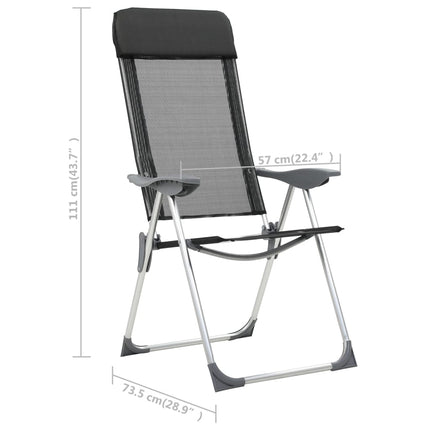Campingstoelen Inklapbaar Aluminium 4 St