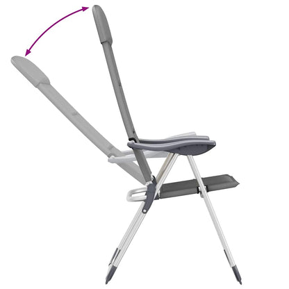 Campingstoelen 58X69X111 Cm Aluminium 2 St