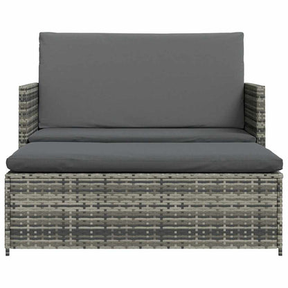 2-Delige Loungeset Met Kussens Poly Rattan