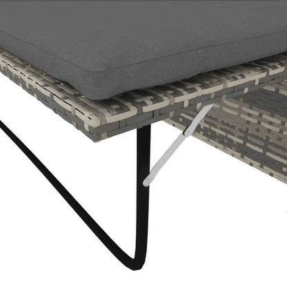 2-Delige Loungeset Met Kussens Poly Rattan