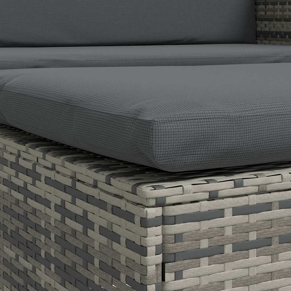 2-Delige Loungeset Met Kussens Poly Rattan