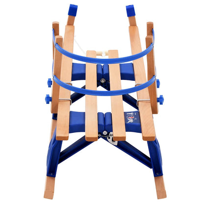 Sneeuwslee met rugleuning inklapbaar 119 cm hout