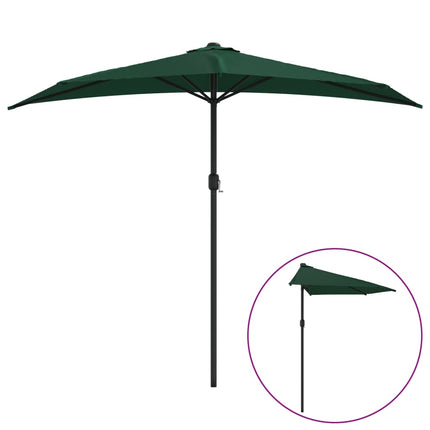 Balkonparasol Half Met Aluminium Paal 270X144 Cm