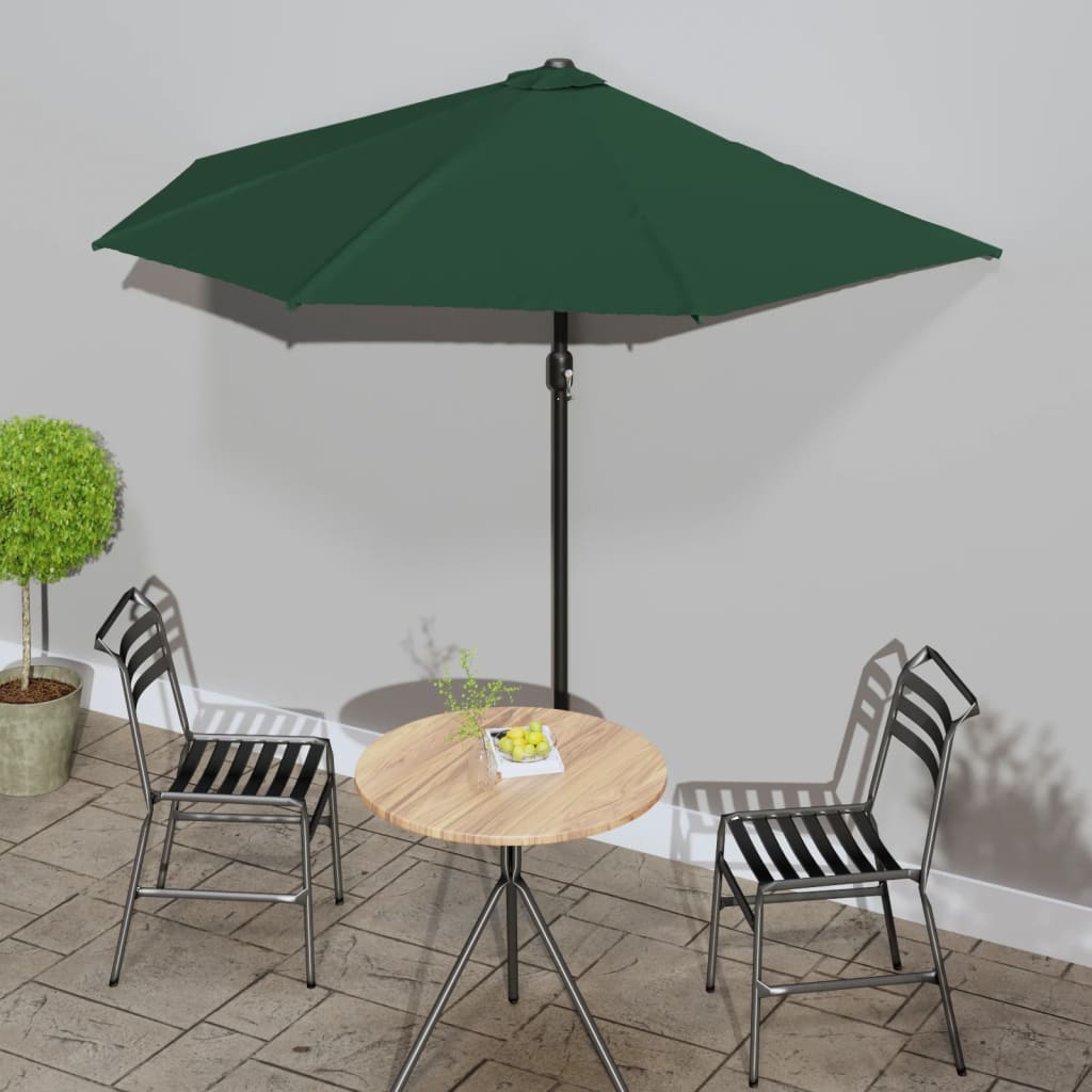 Balkonparasol Half Aluminium Paal 270X144X222 Cm