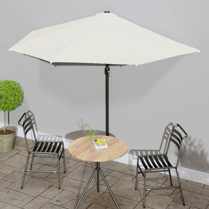 Balkonparasol Half Aluminium Paal 270X144X222 Cm