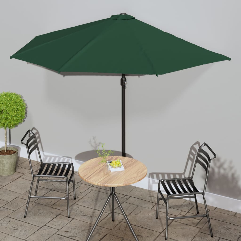 Balkonparasol Half Aluminium Paal 270X144X222 Cm