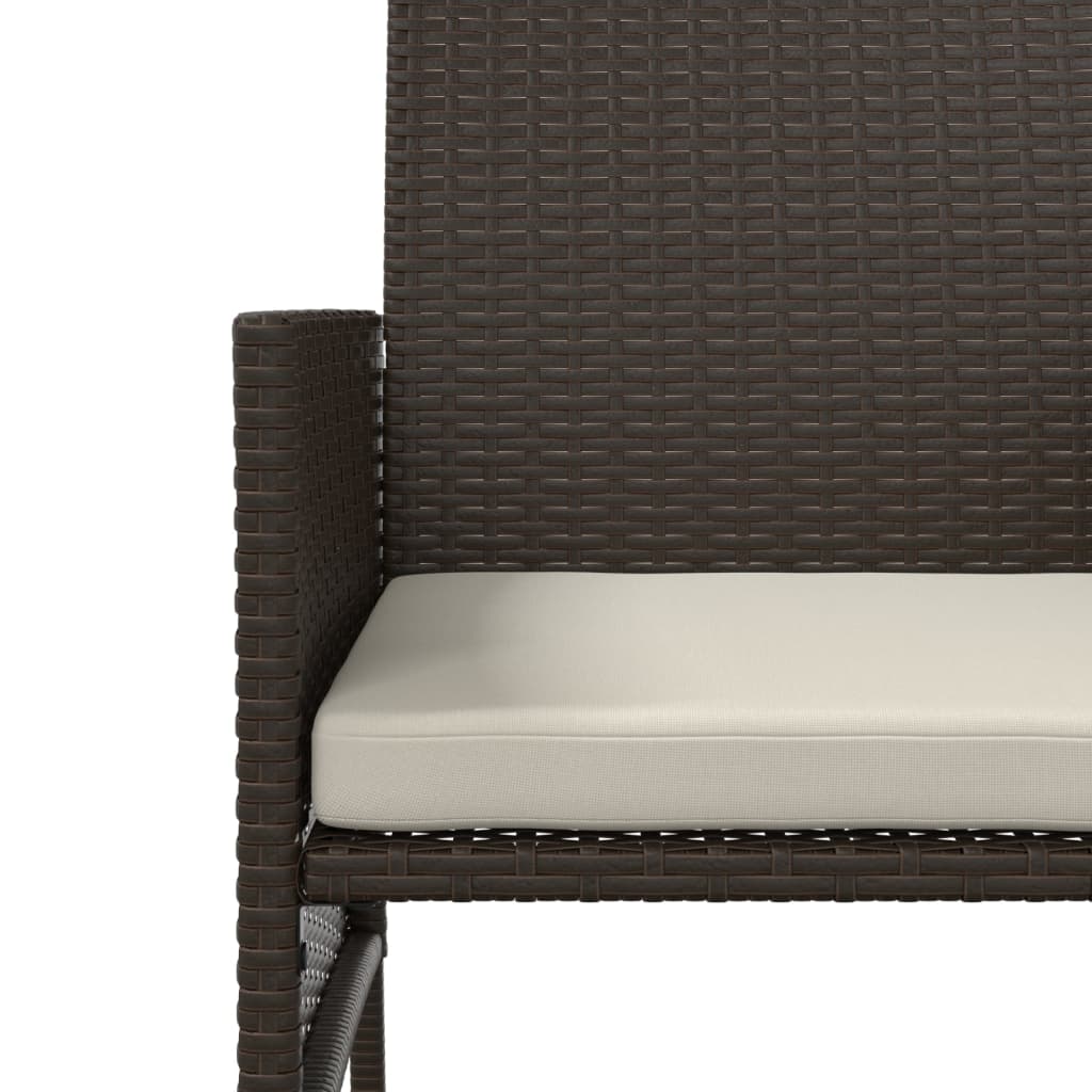 Tuinbank Met Tafeltje En Krukken Tweezits Poly Rattan
