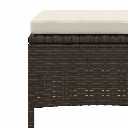 Tuinbank Met Tafeltje En Krukken Tweezits Poly Rattan