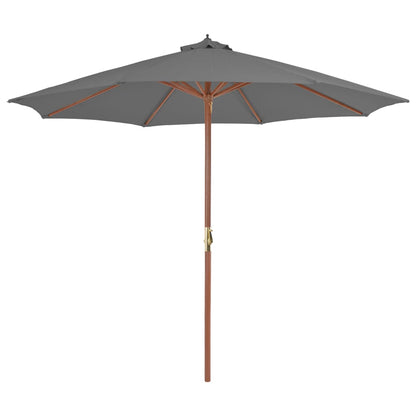 Parasol Met Houten Paal 300 Cm Bordeaux