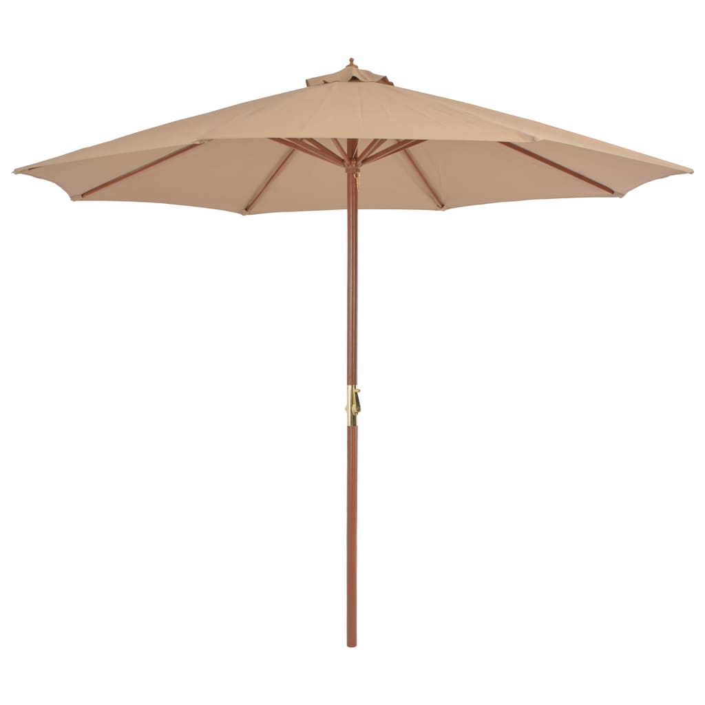 Parasol Met Houten Paal 300 Cm Bordeaux