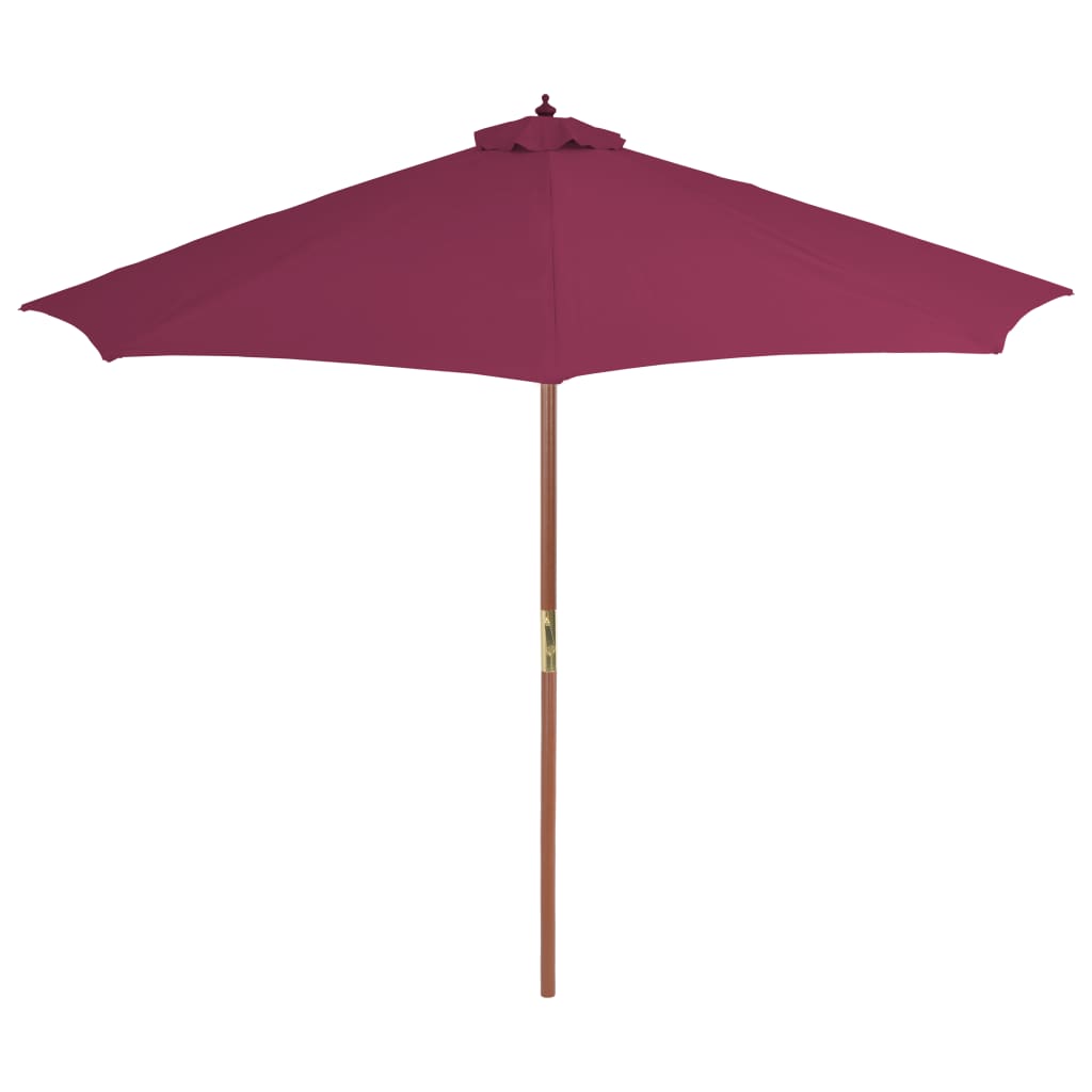Parasol Met Houten Paal 300 Cm Bordeaux
