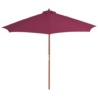 Parasol Met Houten Paal 300 Cm Bordeaux