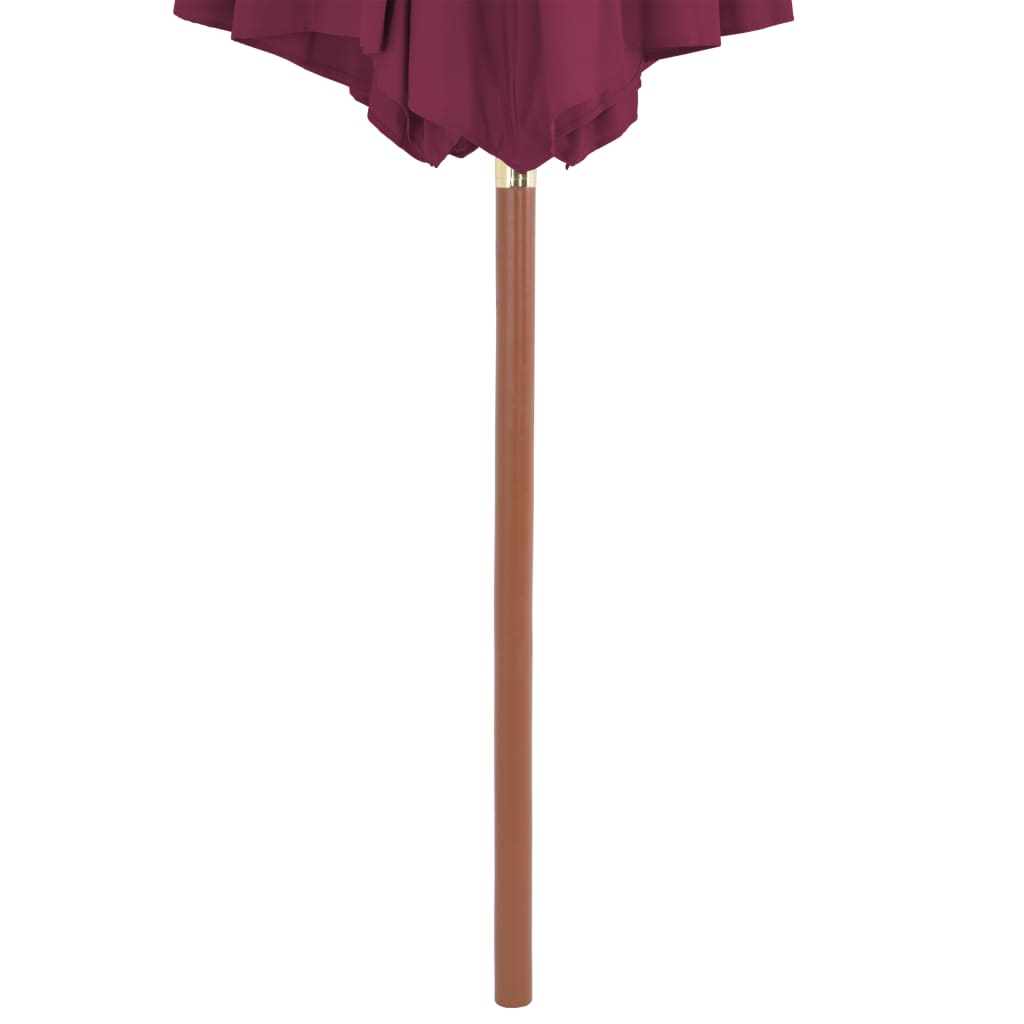 Parasol Met Houten Paal 300 Cm Bordeaux