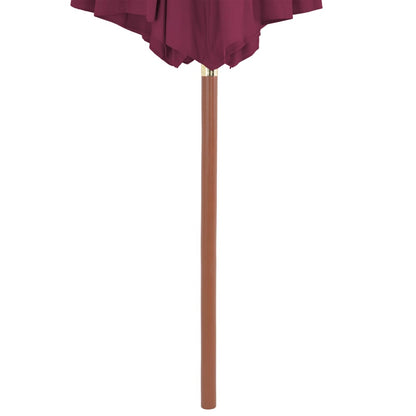 Parasol Met Houten Paal 300 Cm Bordeaux