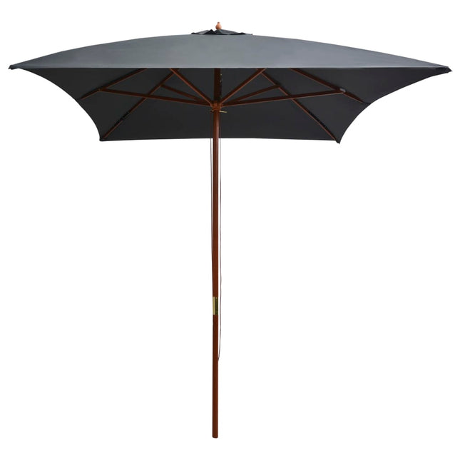 Parasol Met Houten Paal 200X300 Cm
