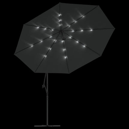 Zweefparasol Met Led-Verlichting Metalen Paal