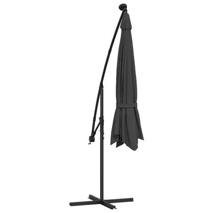 Zweefparasol Met Led-Verlichting Metalen Paal