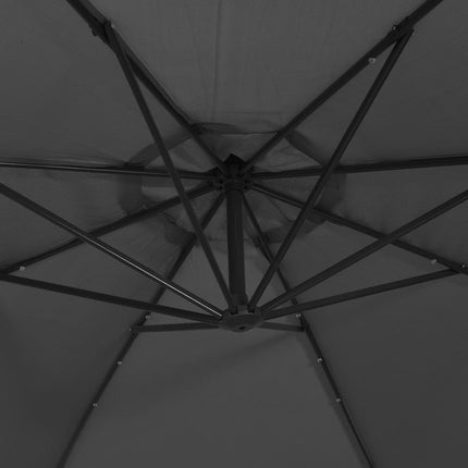 Zweefparasol Met Led-Verlichting Metalen Paal