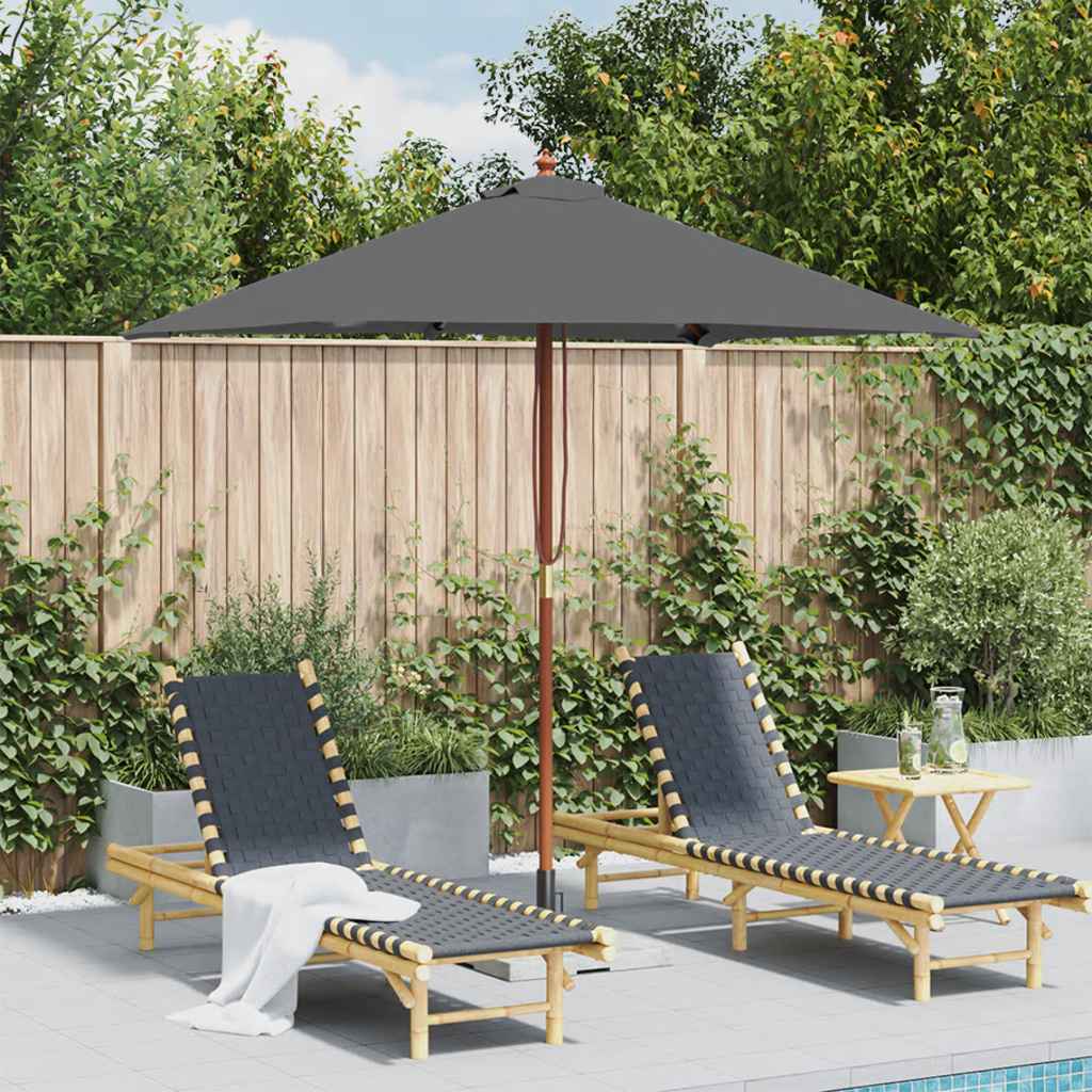 Parasol Met Houten Paal 150X200 Cm