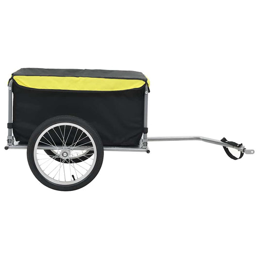 Fietstrailer 65 kg zwart en geel