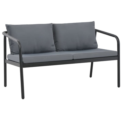 Tuinbank Tweezits Met Kussens Aluminium Grijs