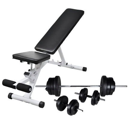 Trainingsbank Met Halterset 60,5 Kg