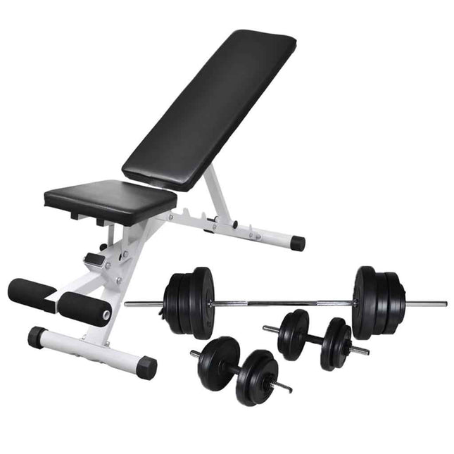 Trainingsbank Met Halterset 60,5 Kg