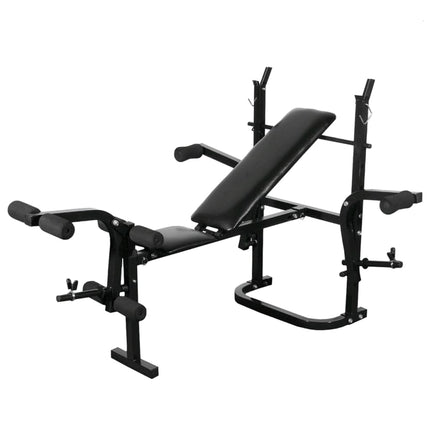 Gewichtenbank Met Gewichtenrek En Halterset 30,5 Kg