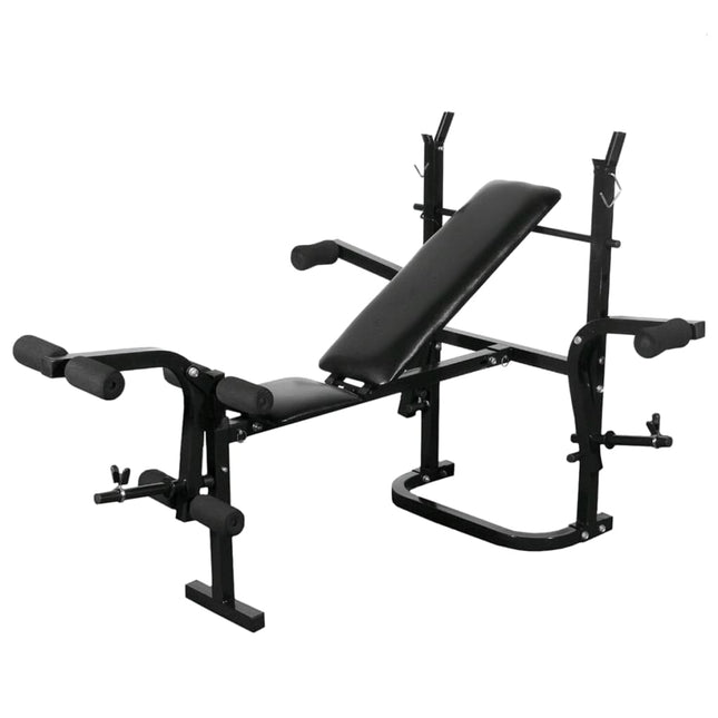 Gewichtenbank Met Gewichtenrek En Halterset 30,5 Kg