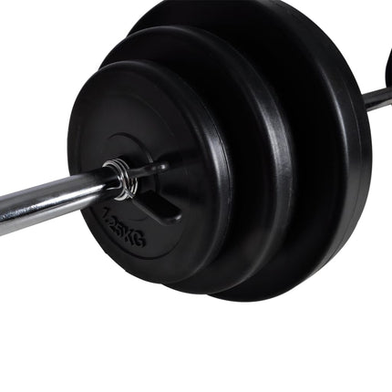 Gewichtenbank Met Gewichtenrek En Halterset 30,5 Kg