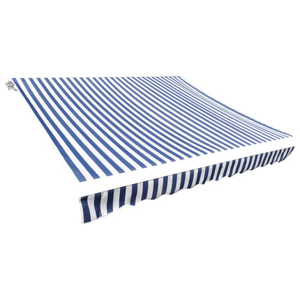 Luifeldoek 3X2,5 M Canvas Blauw En Wit