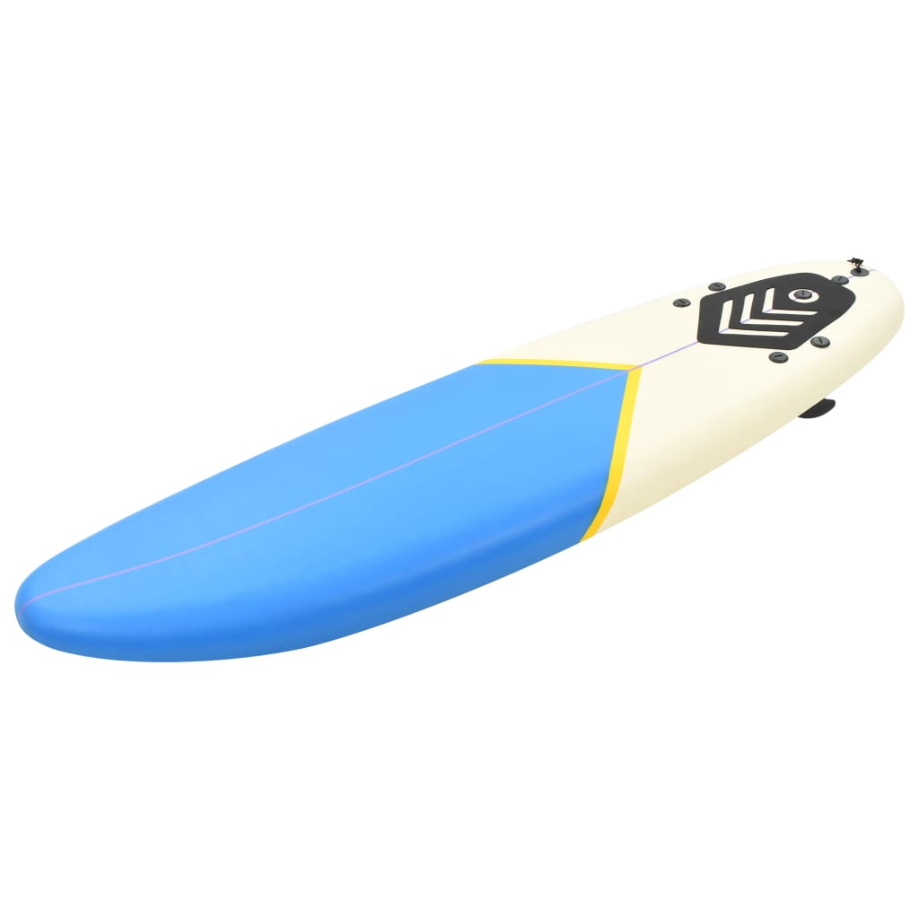 Surfplank 170 cm blauw en crème