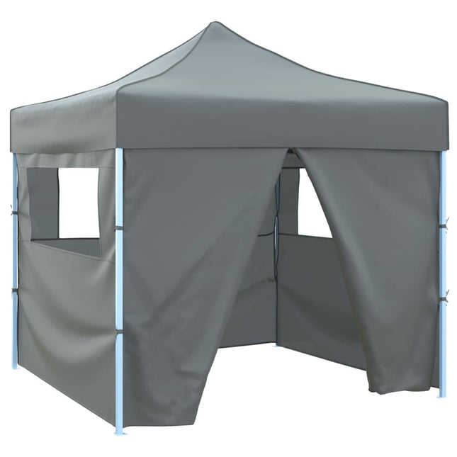 Vouwtent Pop-Up Met 4 Zijwanden 3X3 M Antraciet Antraciet