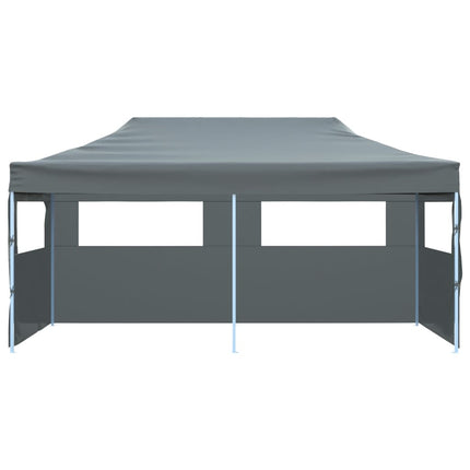 Partytent Pop-Up Inklapbaar Met Zijwanden 3X6 M Antraciet