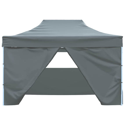 Vouwtent Pop-Up Met 4 Zijwanden 3X4,5 M Antraciet